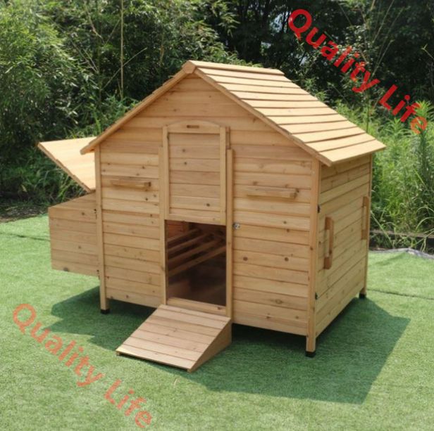 屋外鶏小屋 巣箱とランプラン付きの天然木製鶏小屋 モルモットやハリネズミ用の耐候性ウサギケージ