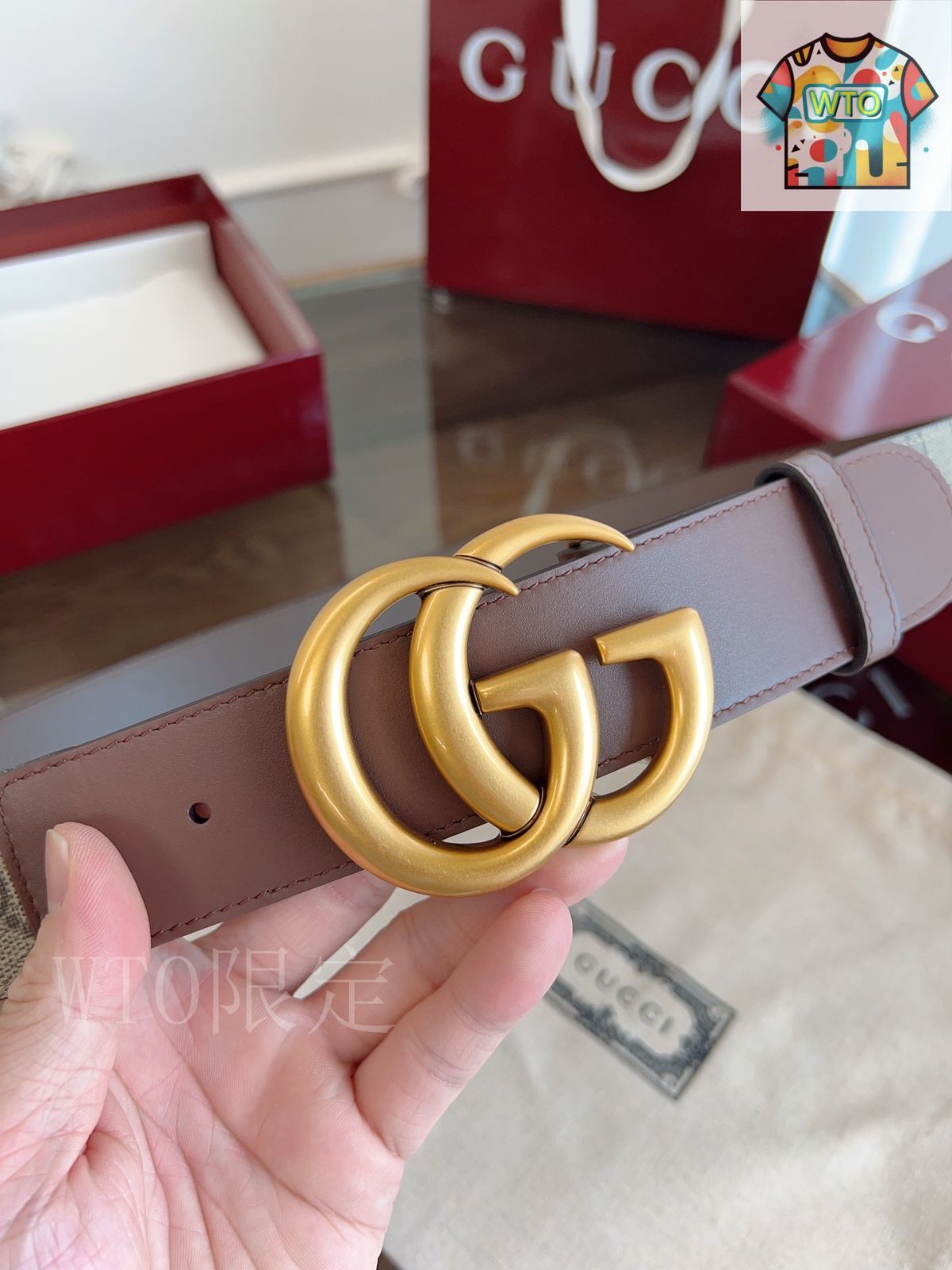今日特価】GUCCI グッチ レザーベルト-3 - メルカリ