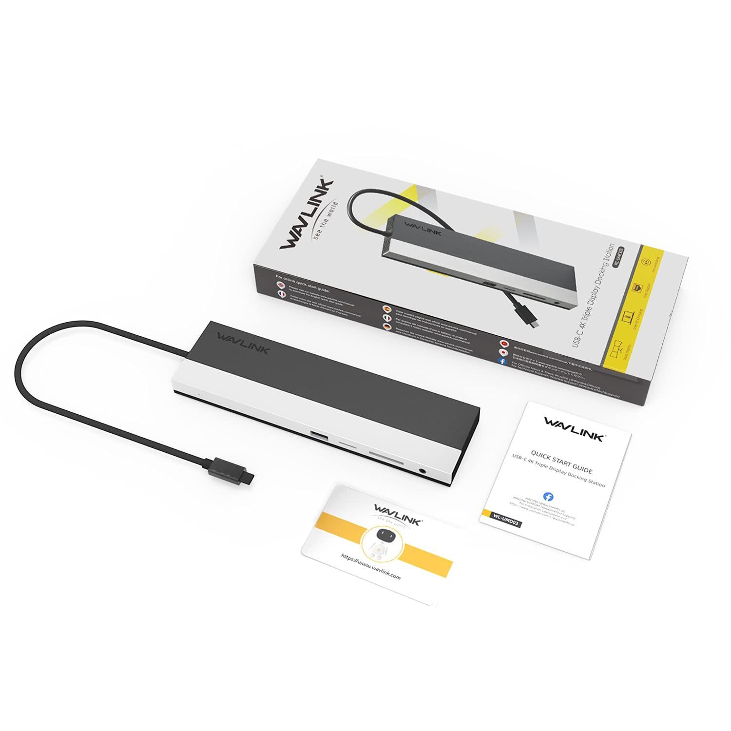 新着商品 4Kトリプル MST ドッキングステーション100W USB-C 出力 USB3.0 USB-C 4K HDMI ＤＰ VGAポート SD TFカード 音声出力 Windows WAVLINK 7 8 10 Max OSX 10 Linu CHRISTIANNAURATH_COM_BR