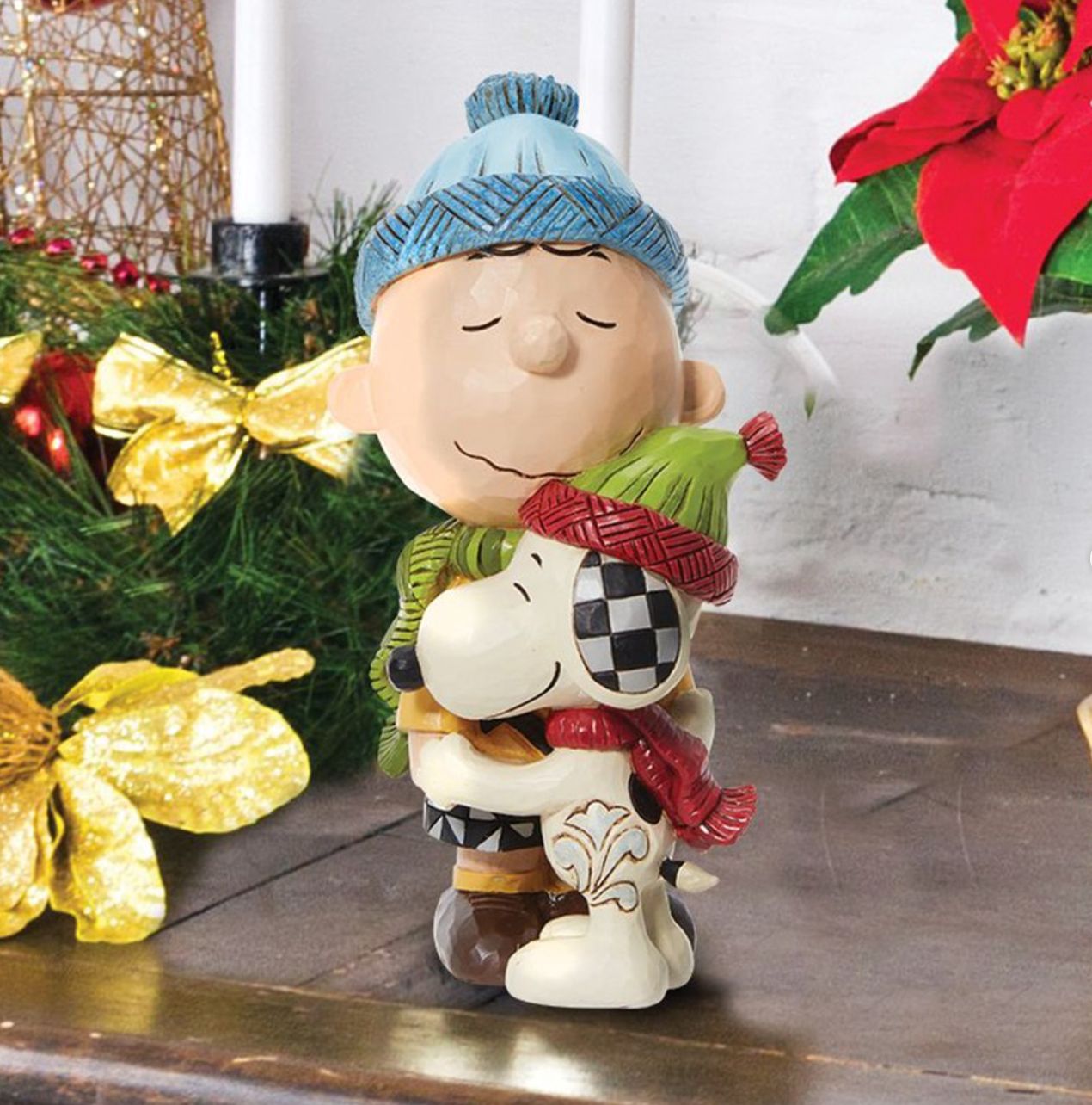 ジムショア スヌーピー＆チャーリーブラウン ハグ クリスマス ピーナッツ Snoopy & Charlie Brown Hugging  JimShore プレゼント ギフト 飾り インテリア おしゃれ アンティーク - メルカリ