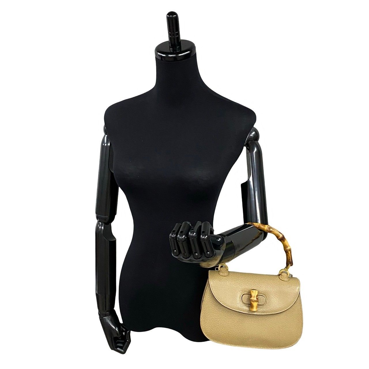 極 美品 GUCCI グッチ オールドグッチ ヴィンテージ バンブー レザー  