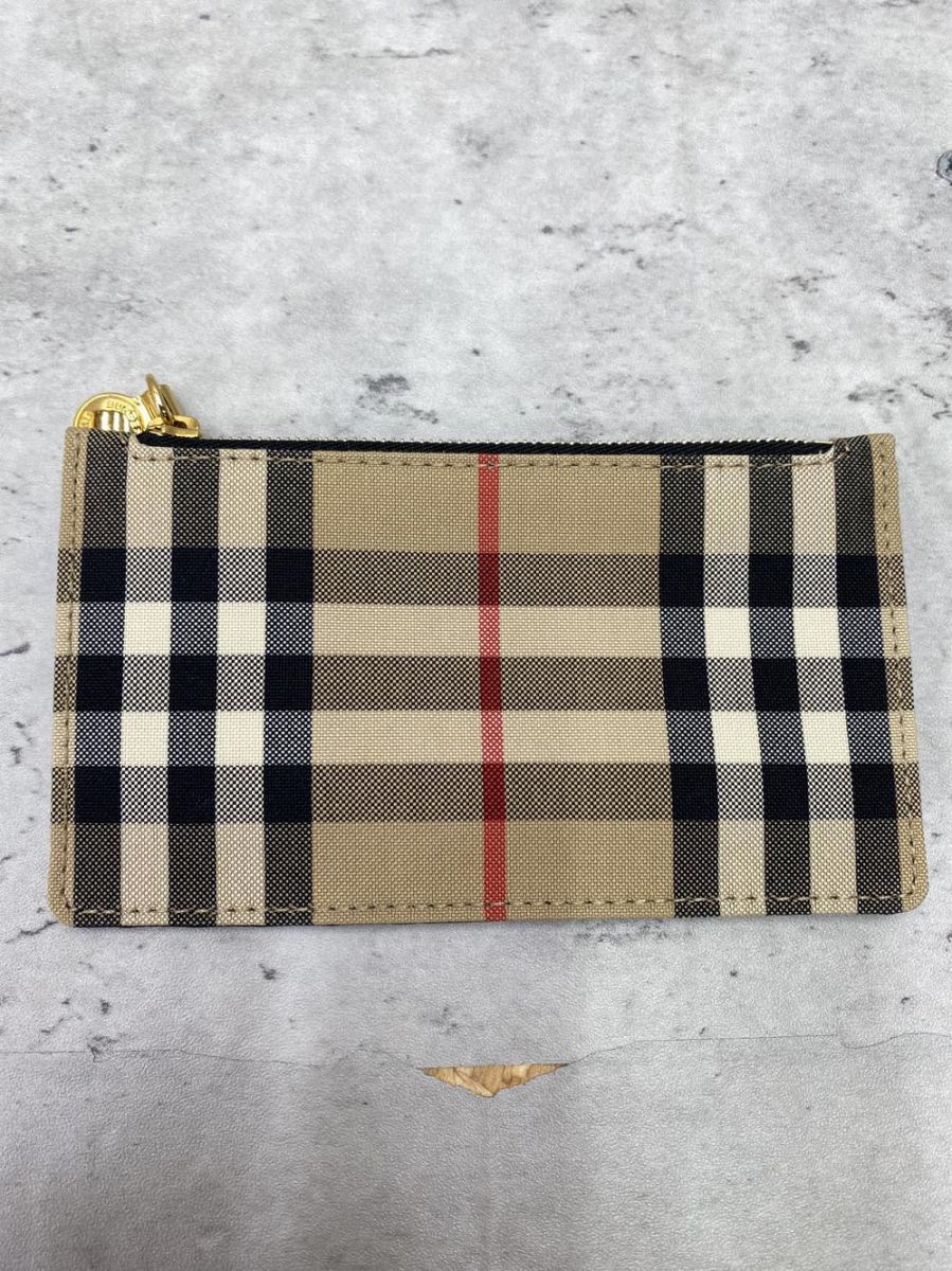 BURBERRY バーバリー カードケース フラグメントケース 茶×黒 レディース