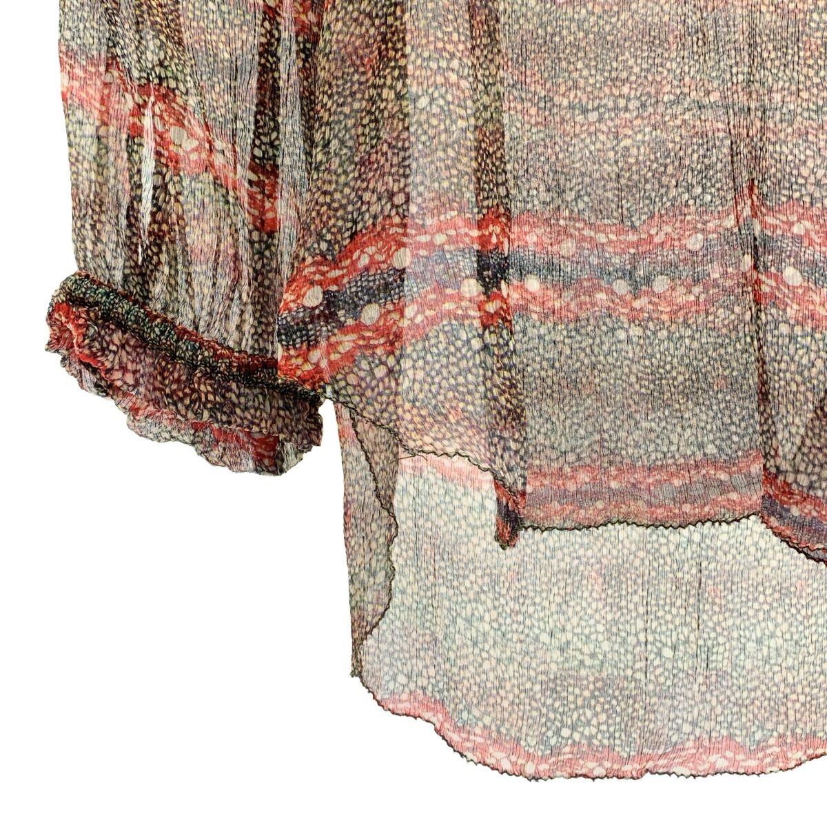 ISABEL MARANT ETOILE / イザベルマランエトワール | シルク 総柄 ヘンリーネック プルオーバーブラウス | 38 | マルチカラー | レディース ISABEL MARANT ETOILE / イザベルマランエトワール | シルク 総柄