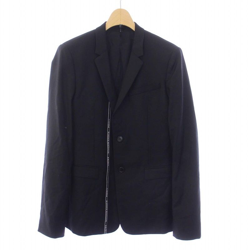 ディオールオム Dior HOMME 30 AVENUE MONTAIGNE テーラードジャケット シングル ウール 44 S 黒 ブラック 433C249A001V /KH
