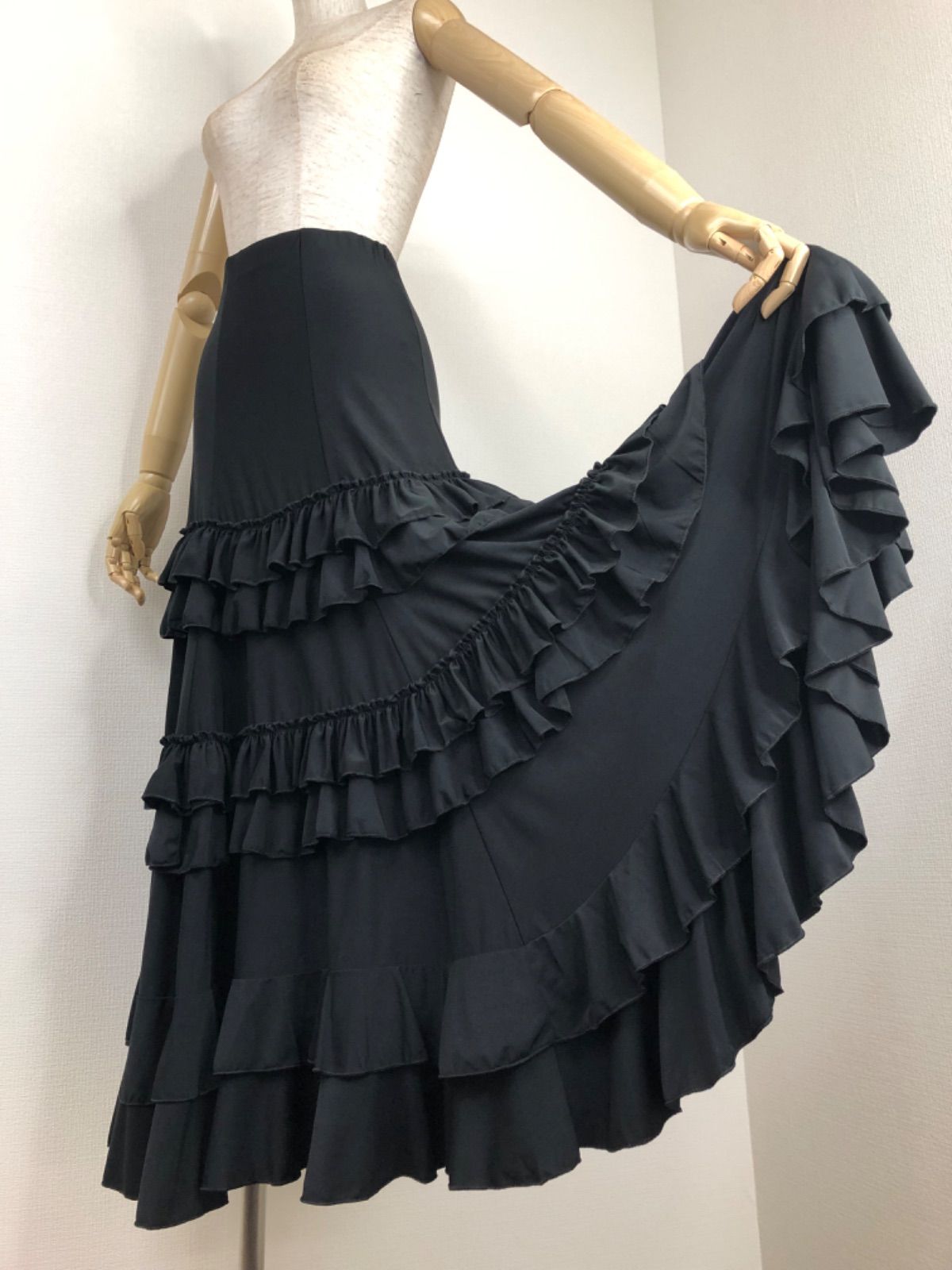 新品》フラメンコ ファルダ 社交ダンス ロングスカート 衣装