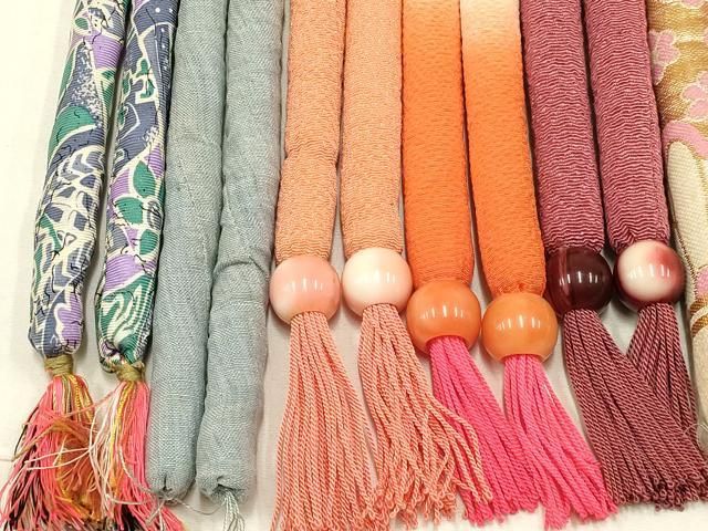 ブレスレット 平和屋着物●和装小物 上質な帯締め10本セット 丸ぐけ 暈し 金糸 切り房 撚り房 AABB7102ay 今年も大人気！