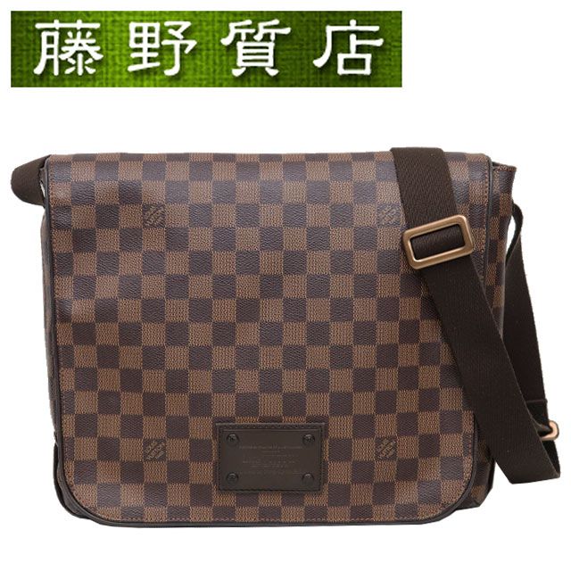 ルイヴィトン LOUIS VUITTON ブルックリンMM ダミエ ブラウン系金具 N51211 ショルダーバッグ メッセンジャーバッグ 斜め掛け 8178