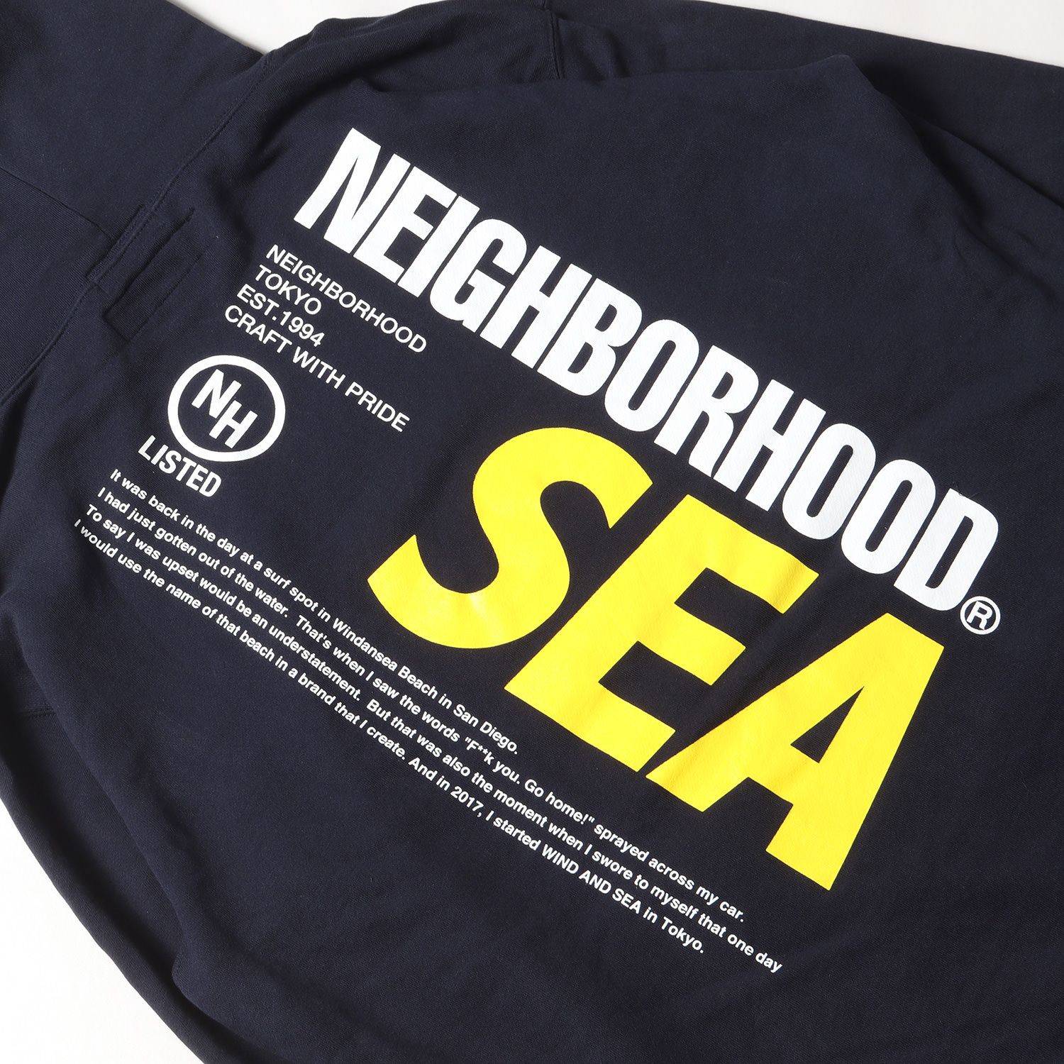 WIND AND SEA ウィンダンシー パーカー サイズ:XL 20SS NEIGHBORHOOD ネイバーフッド コラボロゴ スウェット パーカー  ネイビー 紺 トップス フーディー ブランド - メルカリ