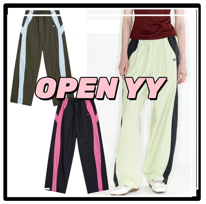 ♥新店セール♥ ☆OPEN YY☆COLOR BLOCK PANTS☆パンツ☆3色選択