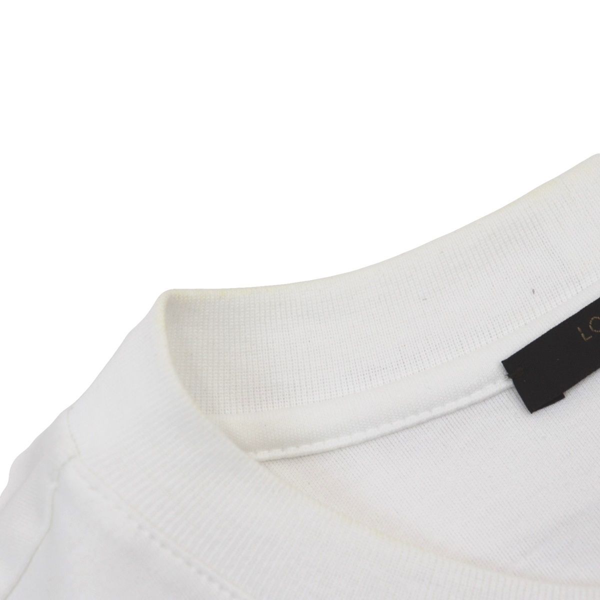 美品 ルイヴィトン 17AW フラワーエンブロイダリー 半袖Tシャツ レディース 白 XL スパンコール ロゴ 刺繍 LOUIS VUITTON