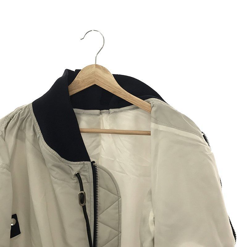 sacai　サカイ　MA-1　ホワイト　ブルゾン　ジャケット Sacai x NIKE Layered ボンバージャケットMA-1 ○関送無料