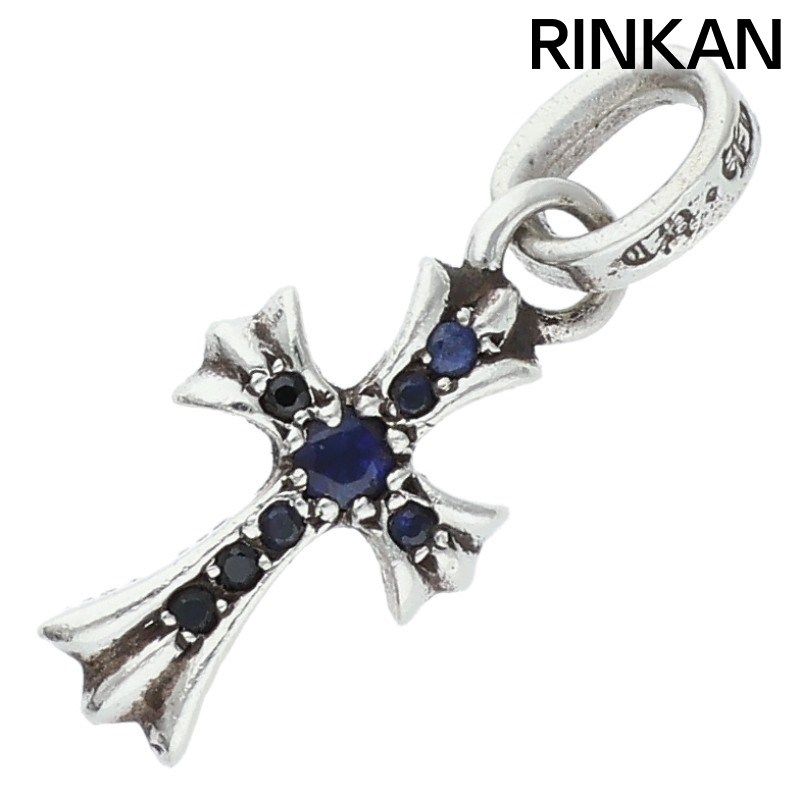 クロムハーツ CRS BBYFAT P|SAP|ベイビーファット PAVEサファイア|チャーム|シルバーネックレストップ メンズ