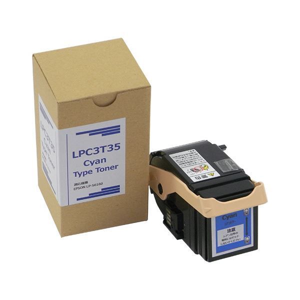 まとめ）トナーカートリッジ LPC3T35C汎用品 シアン 1個【×3セット
