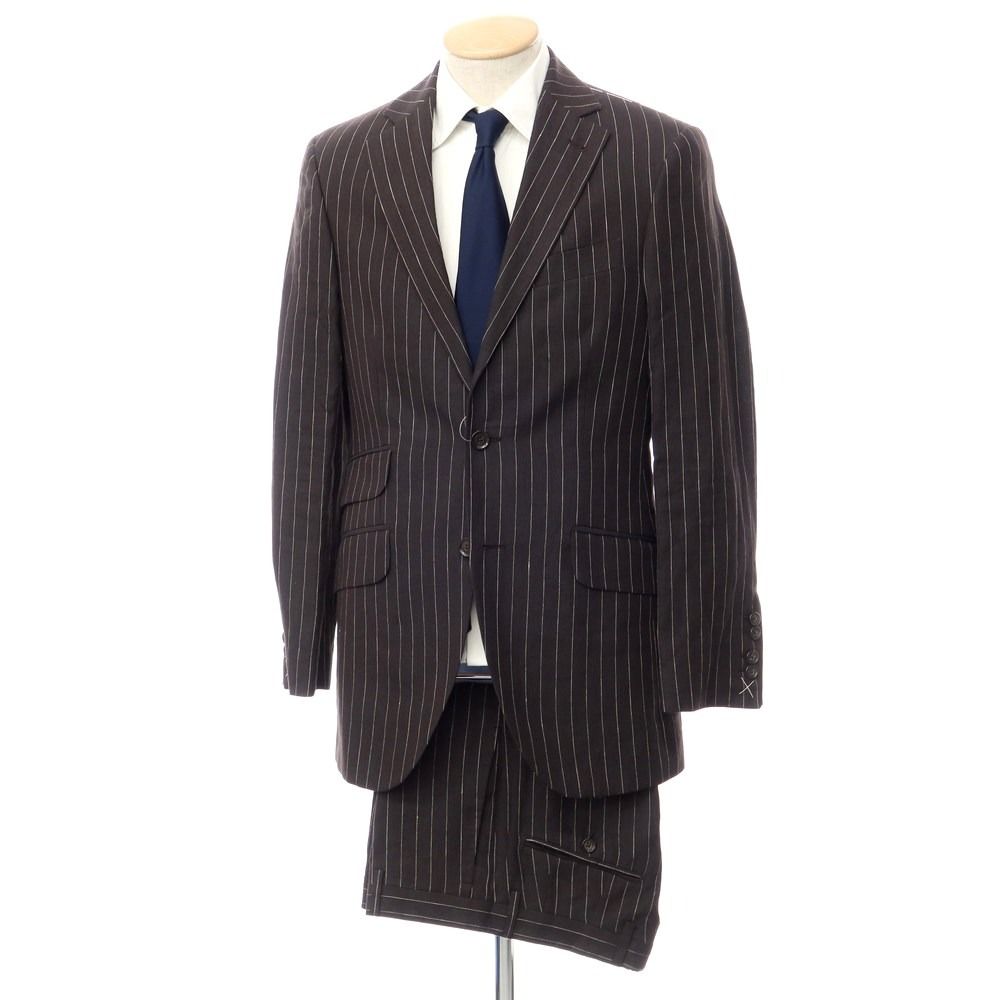中古】ハケットロンドン HACKETT LONDON リネン ストライプ 2B  