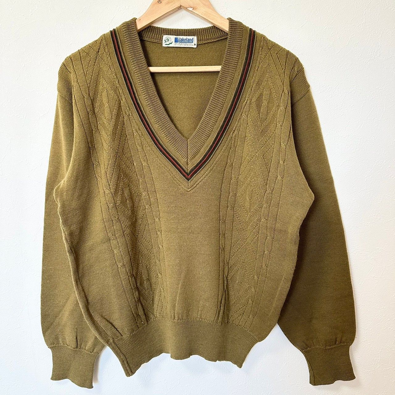 w^)b lakeland レイクランド セーター ニットセーター Vネックセーター 