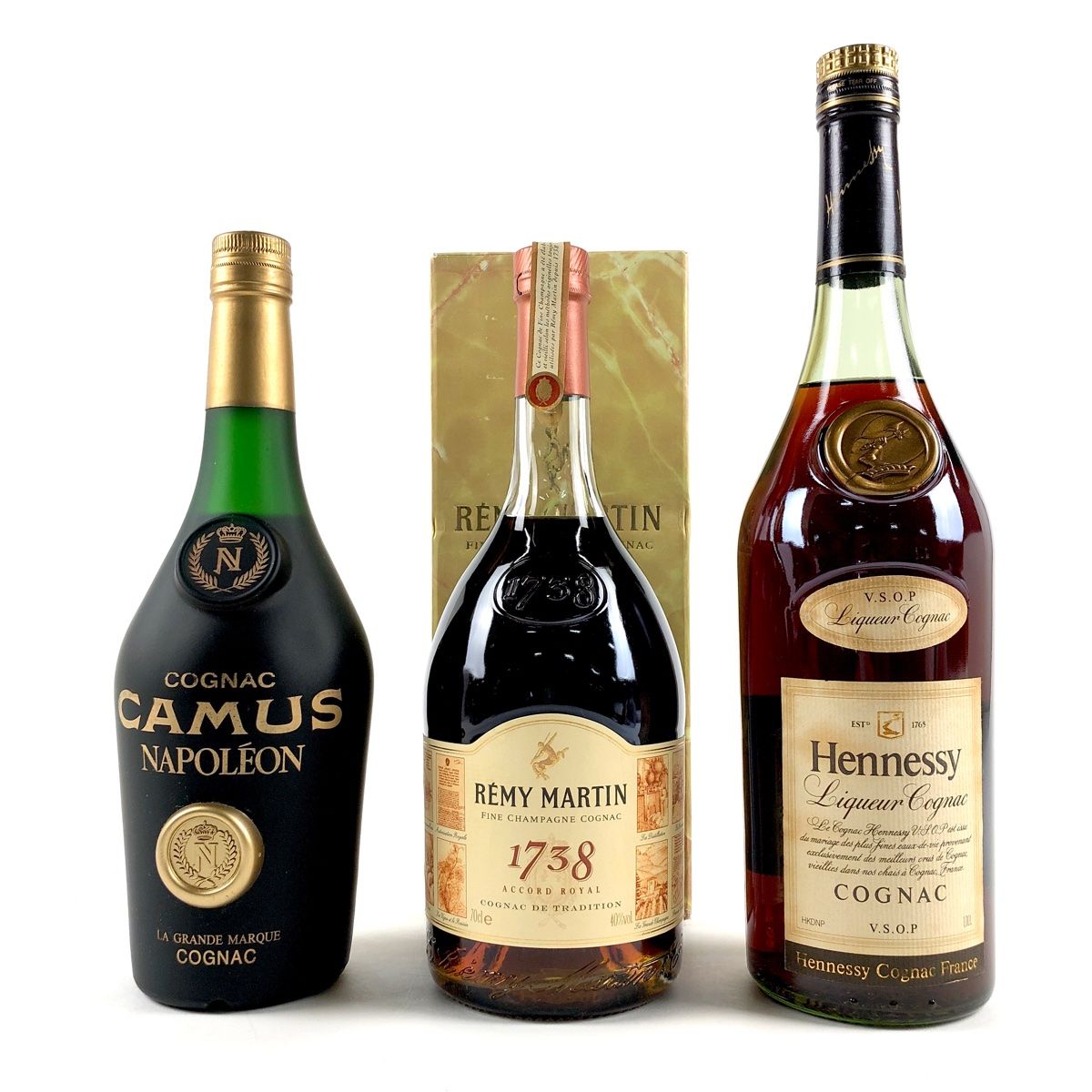 3本 CAMUS REMY MARTIN Hennessy コニャック ブランデー セット 【古酒 ...