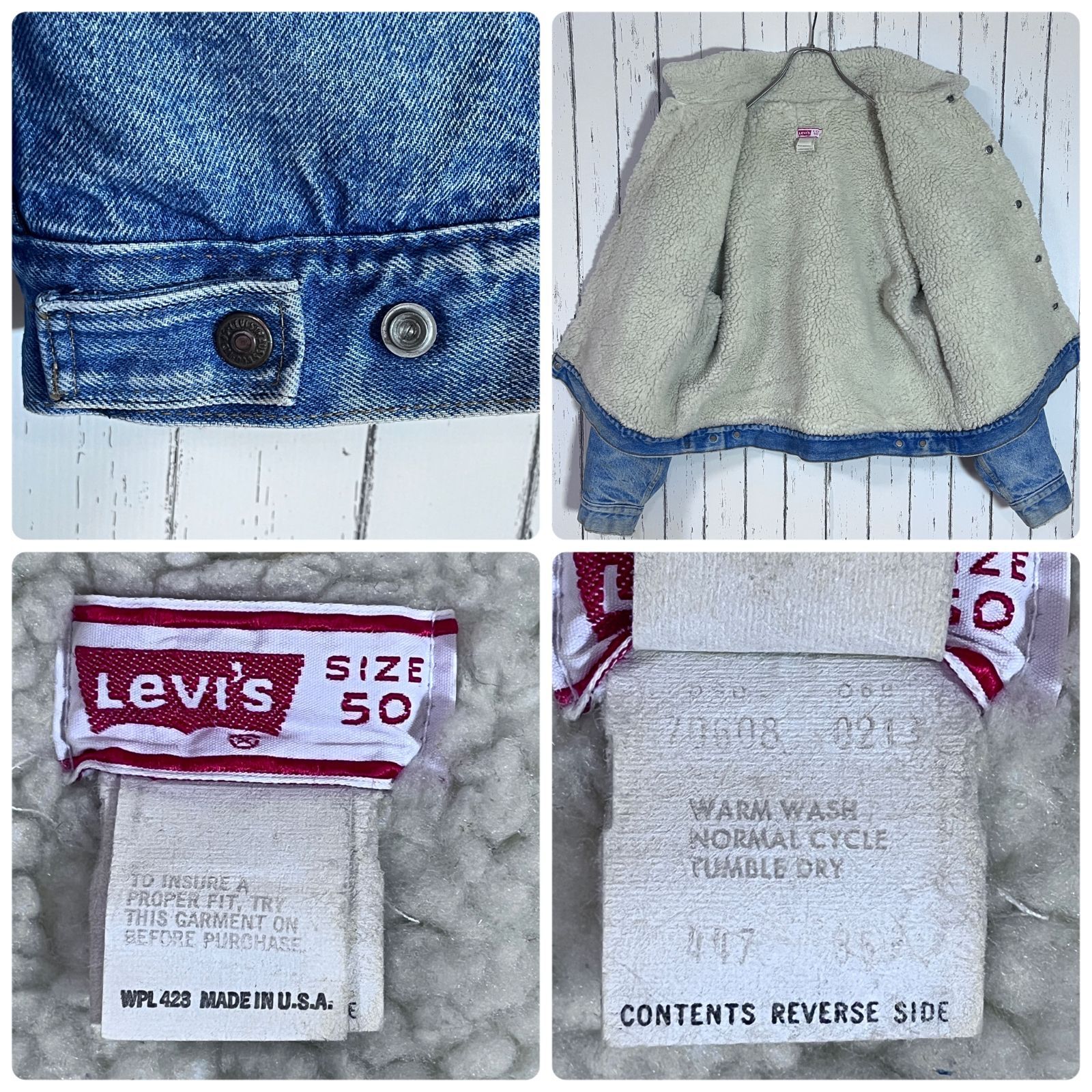 70s USA製 Levi's リーバイス 70608-0213 50インチ ヴィンテージ