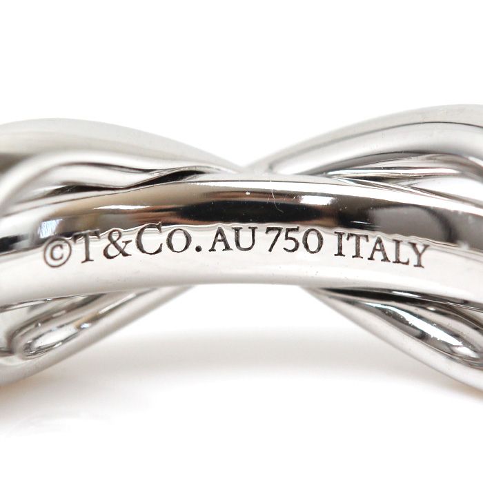 TIFFANY&Co. ティファニー K18WG ホワイトゴールド インフィニティ ダイヤモンド リング・指輪 ダイヤモンド 9号 3.7g  レディース 中古 美品