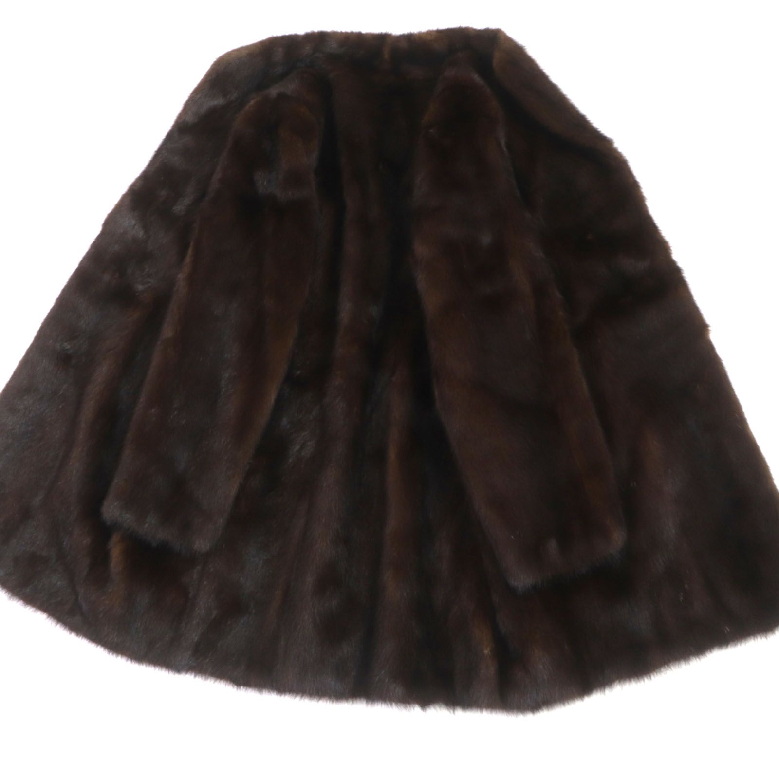 美品　ミンクコート　軽くて柔らかくて暖かい　ロング　毛皮　染色　デザイン 極美品▽MINK ミンク 本毛皮コート ダークブラウン 毛質艶やか・柔らか