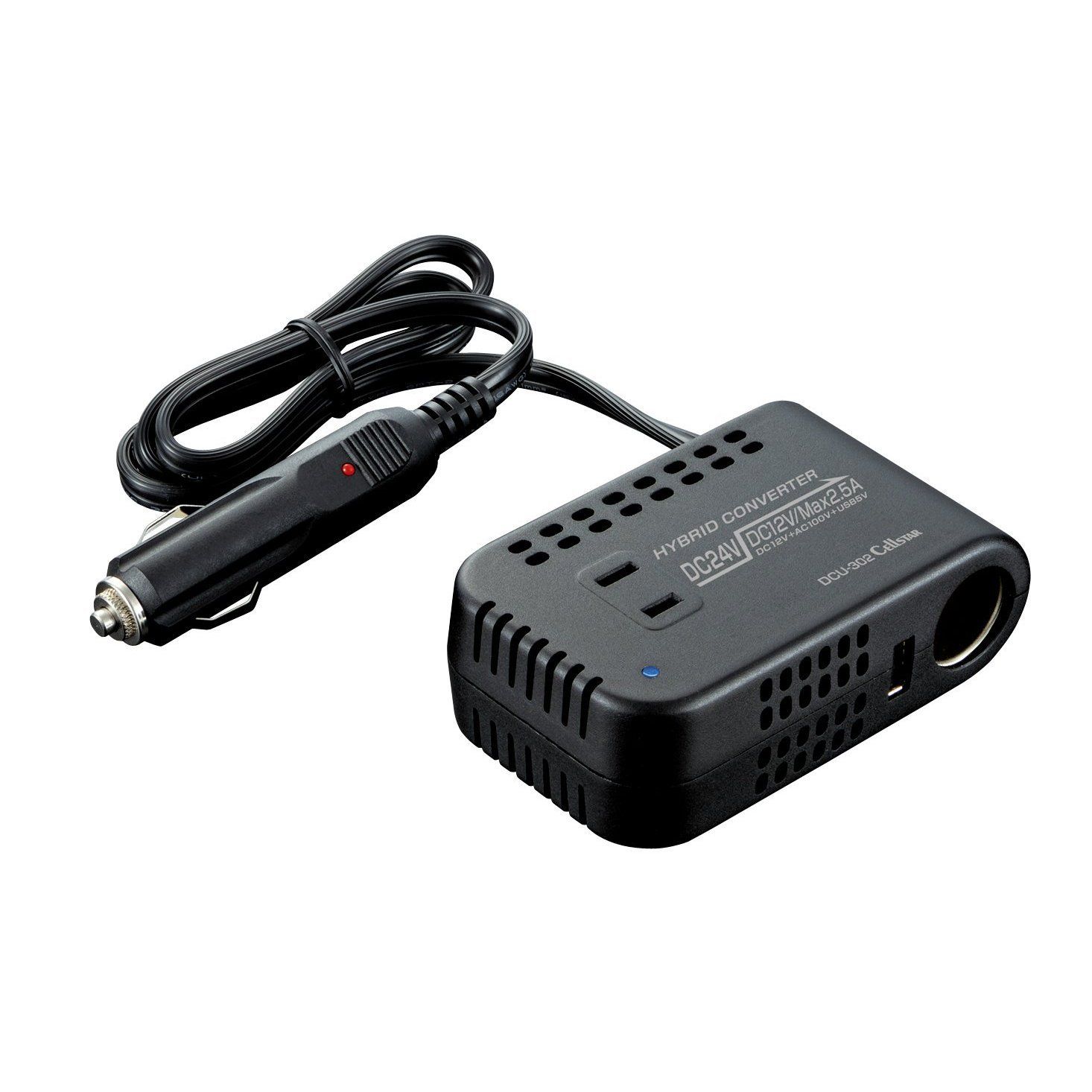 セルスター ハイブリッドコンバーター DCU-302 24V車専用 3WAY出力 CELLSTAR 