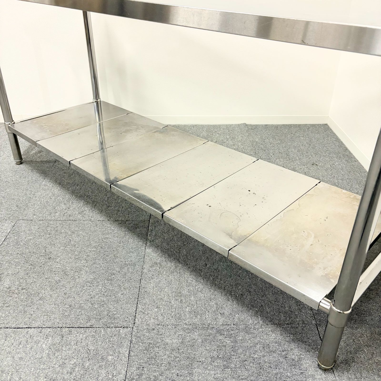 ステンレス作業台|幅1650mm×奥行600mm×高さ800mm|業務用|厨房機器|台|テーブル|1451