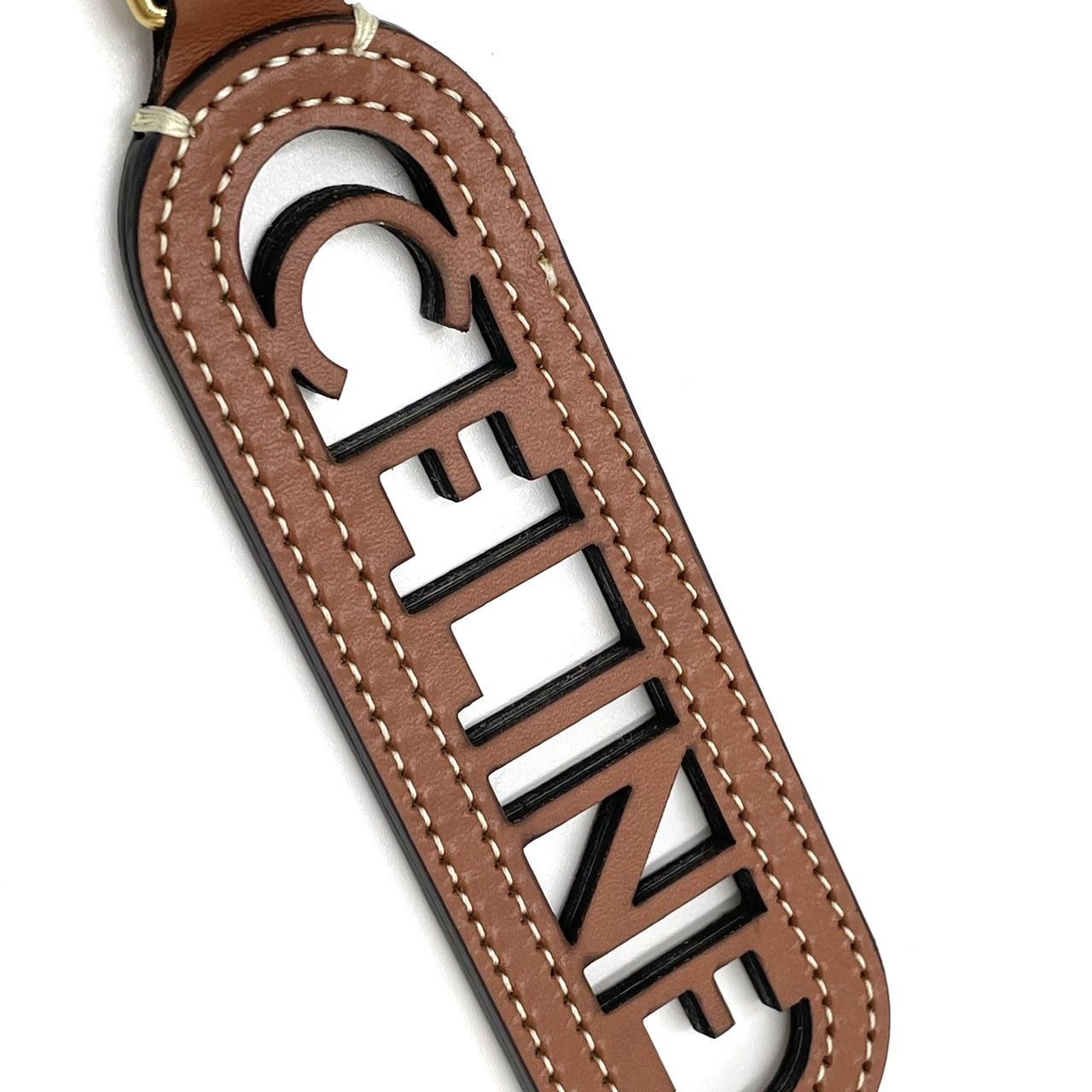 CELINE パンチング キーリング チャーム /スムースカーフスキン CELINE セリーヌ】 パンチング キーリングチャーム CELINE