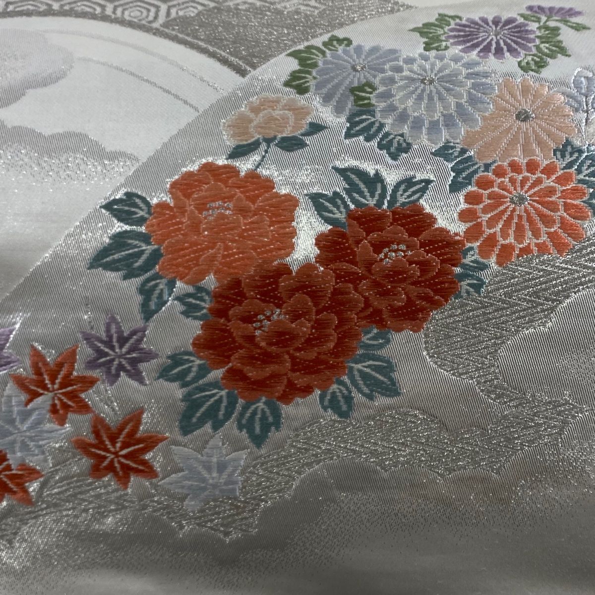 平和屋着物○九寸名古屋帯 紬地 枝垂れ藤 正絹 逸品 未使用 CAAZ0350dy