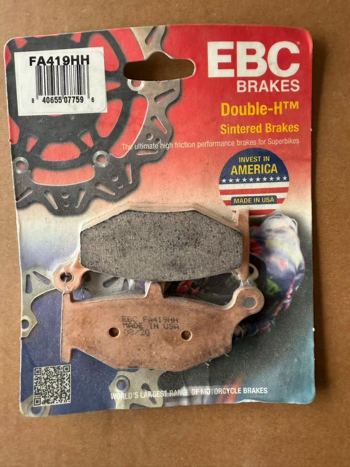 Buy EBC Brakes Double-H Series Sintered Motorcycle Brake Pads - FA417/4HH