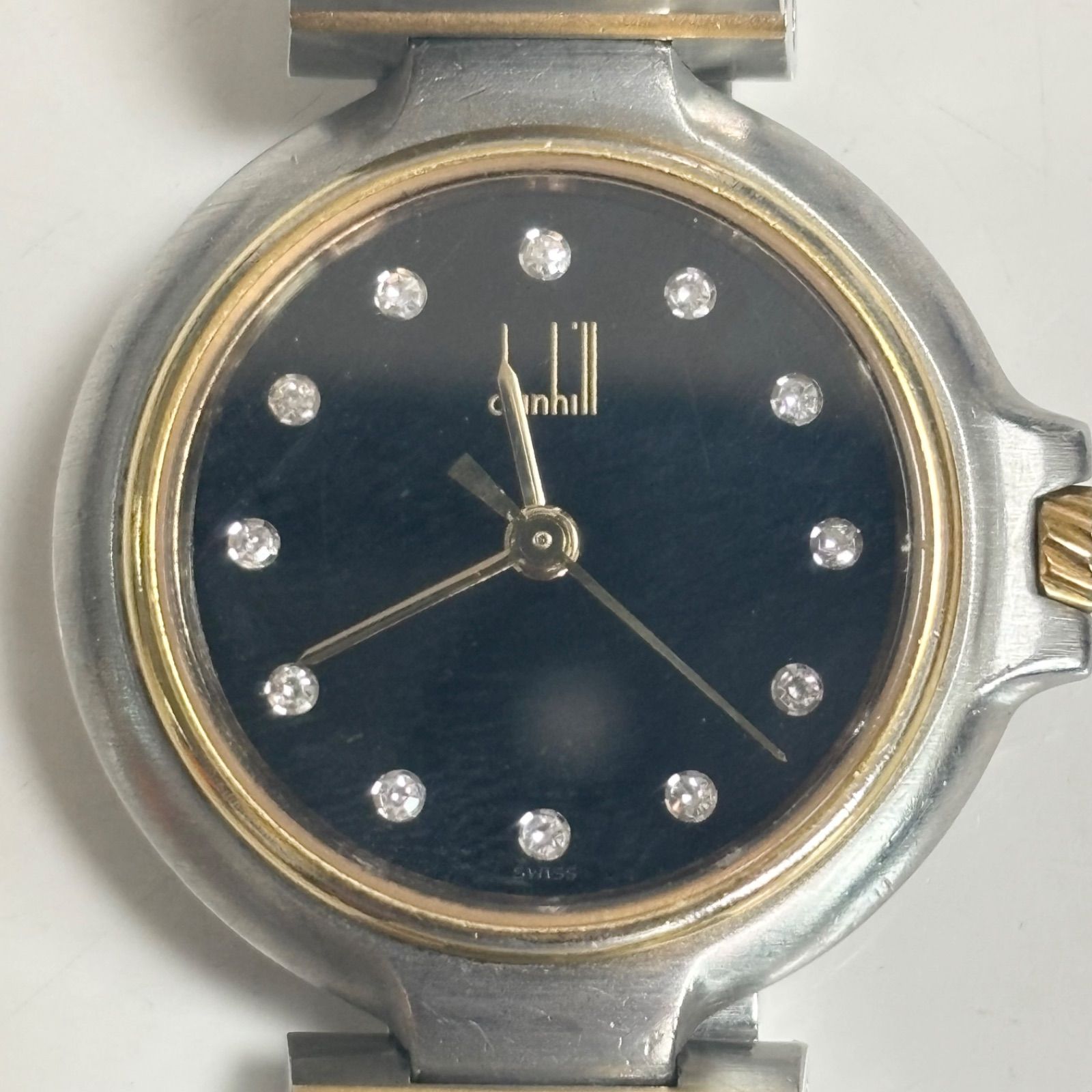 dunhill ダンヒル ミレニアム 12Pダイヤ ブラック クオーツ 腕時計