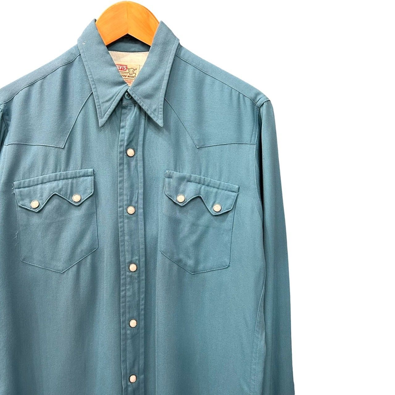 50s ビンテージ  リーバイス ショートホーン レーヨン ウェスタンシャツ L位 50年代 ヴィンテージ LEVIS vintage ティファニーブルー