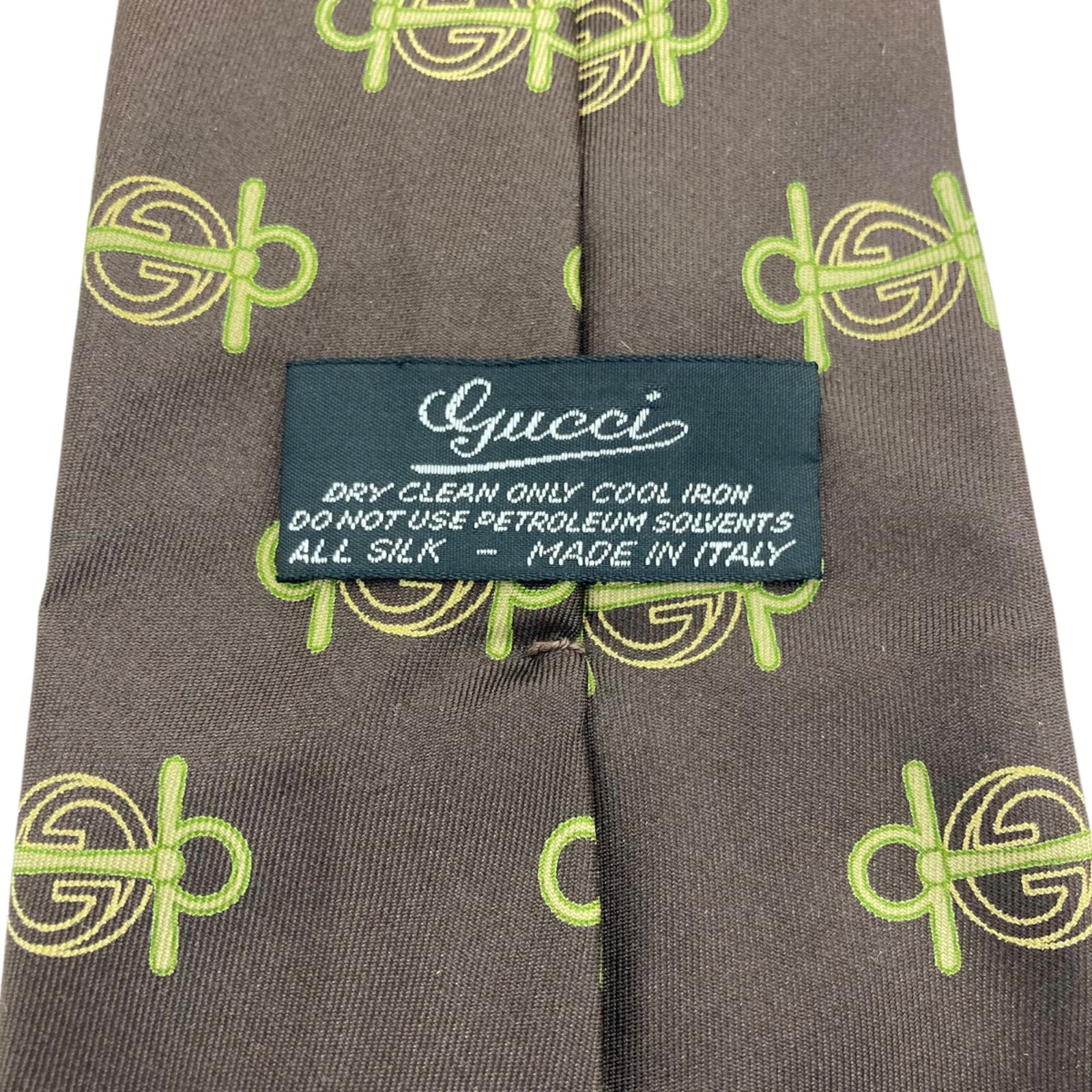 美品 GUCCI グッチ ネクタイ 186005 ☆美品☆ GUCCI グッチ ネクタイ ブラウン 総柄 - メルカリ