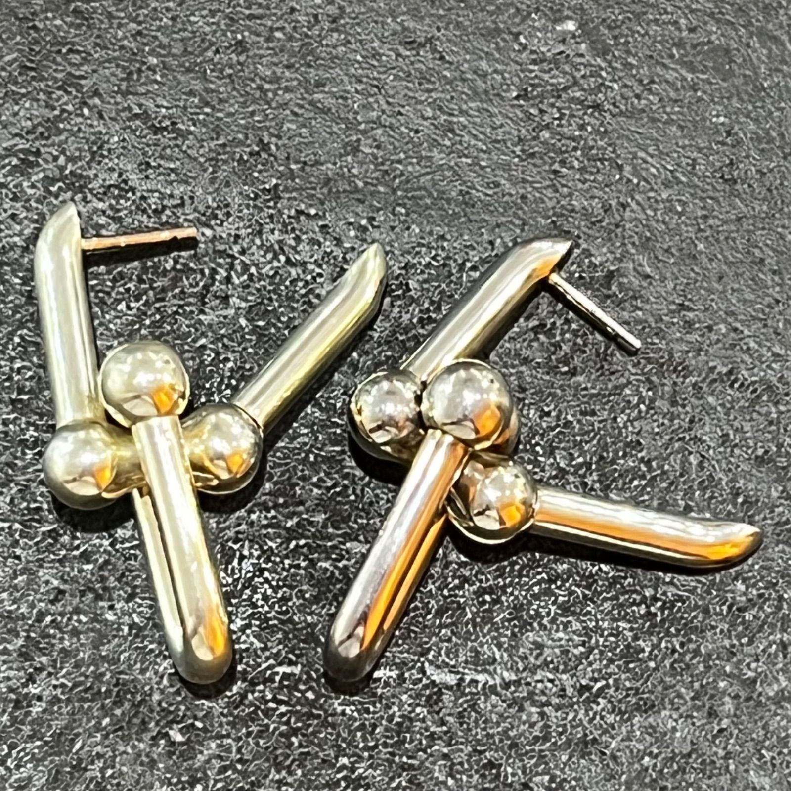 ティファニー ハードウェア ラージ リンク ピアス スターリング