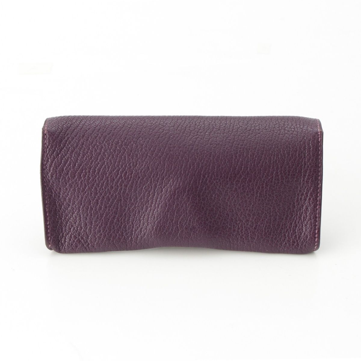 エルメス シェーブル セリエボタン メガネケース □E刻印 パープル  