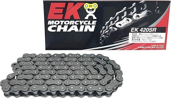 【在庫処分】イーケー(EK) 強化ノンシールチェーン 420SR スチール 100L 【クリップジョイント】