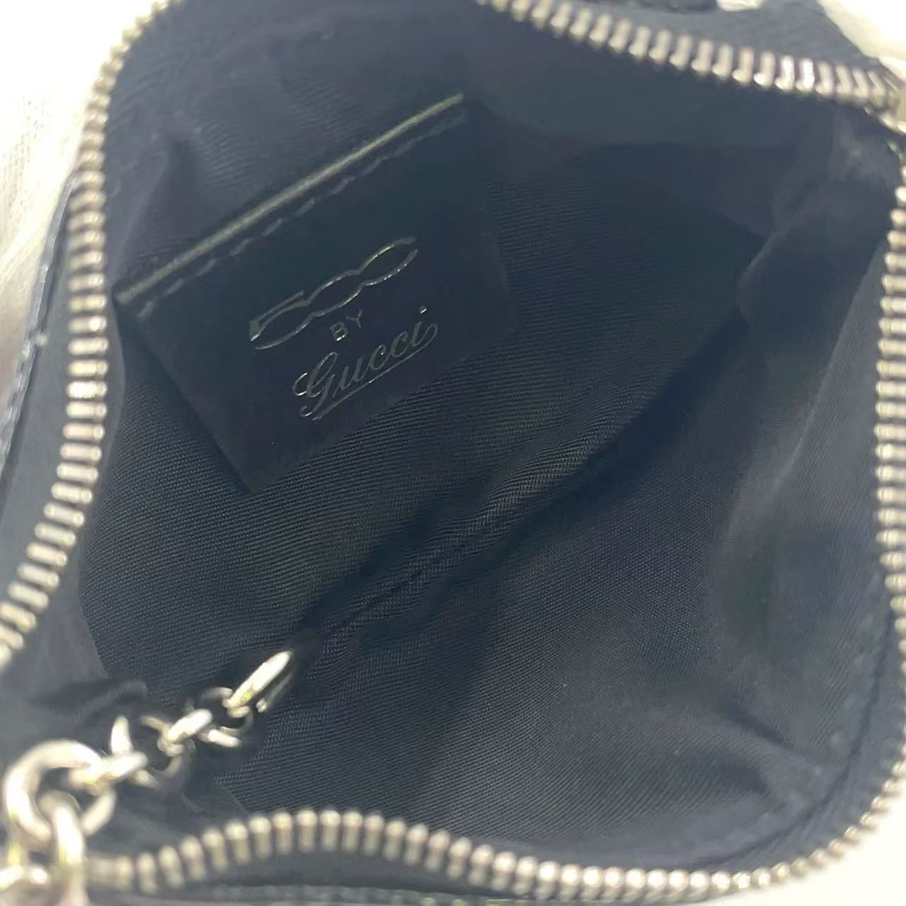 GUCCI コインケース GUCCI インプリメ キーリング付 PVC ブラック コインケース