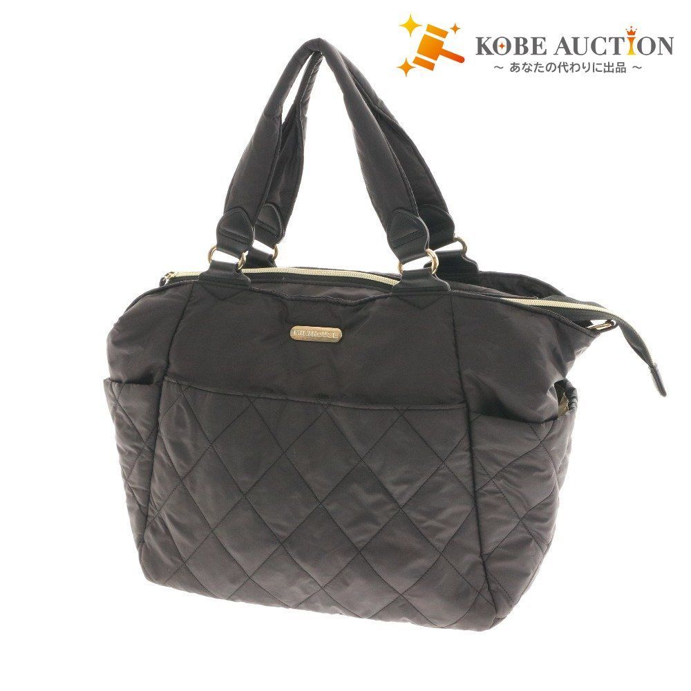 【美品】ミキハウス オムツ替え シート付きナイロンキルトバッグ 美品】ミキハウス オムツ替え シート付きナイロンキルトバッグ