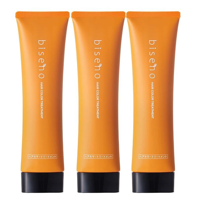 オーガニック 白髪ケア biseno ヘア トリートメント ライトブラウン 150g×3 約3か月分 ジアミンフリー レディース メンズ フローラルの香り 植物由来