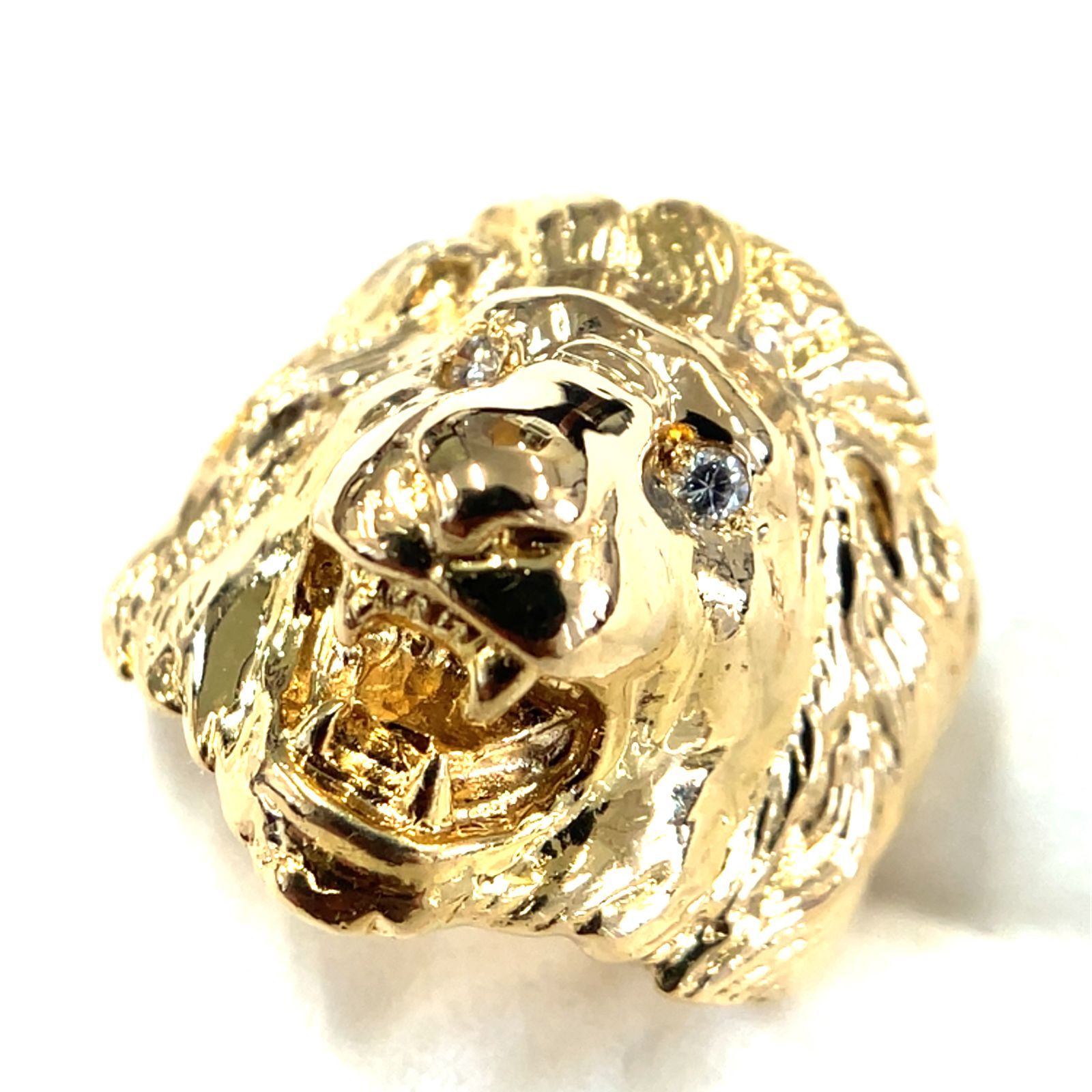 ライオン ダイヤモンド ゴールド リング K18