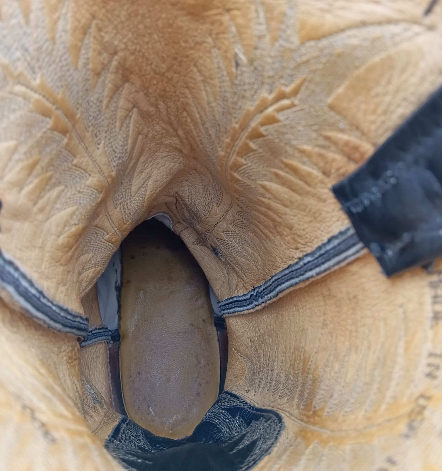  Tony Lama トニーラマ ウエスタンブーツ フェザー刺繍 25.5㎝ ウエスタンブーツ ブーツ 革靴