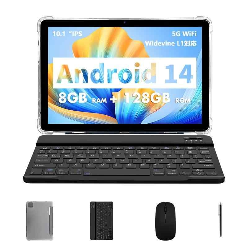 Android 14 タブレット10インチwi-fiモデル VASOUN TAB11 8GB 4 4GB拡張 128GB 1TB拡張 8コア 1.8Ghz WiFi 6 Widevine L1 80
