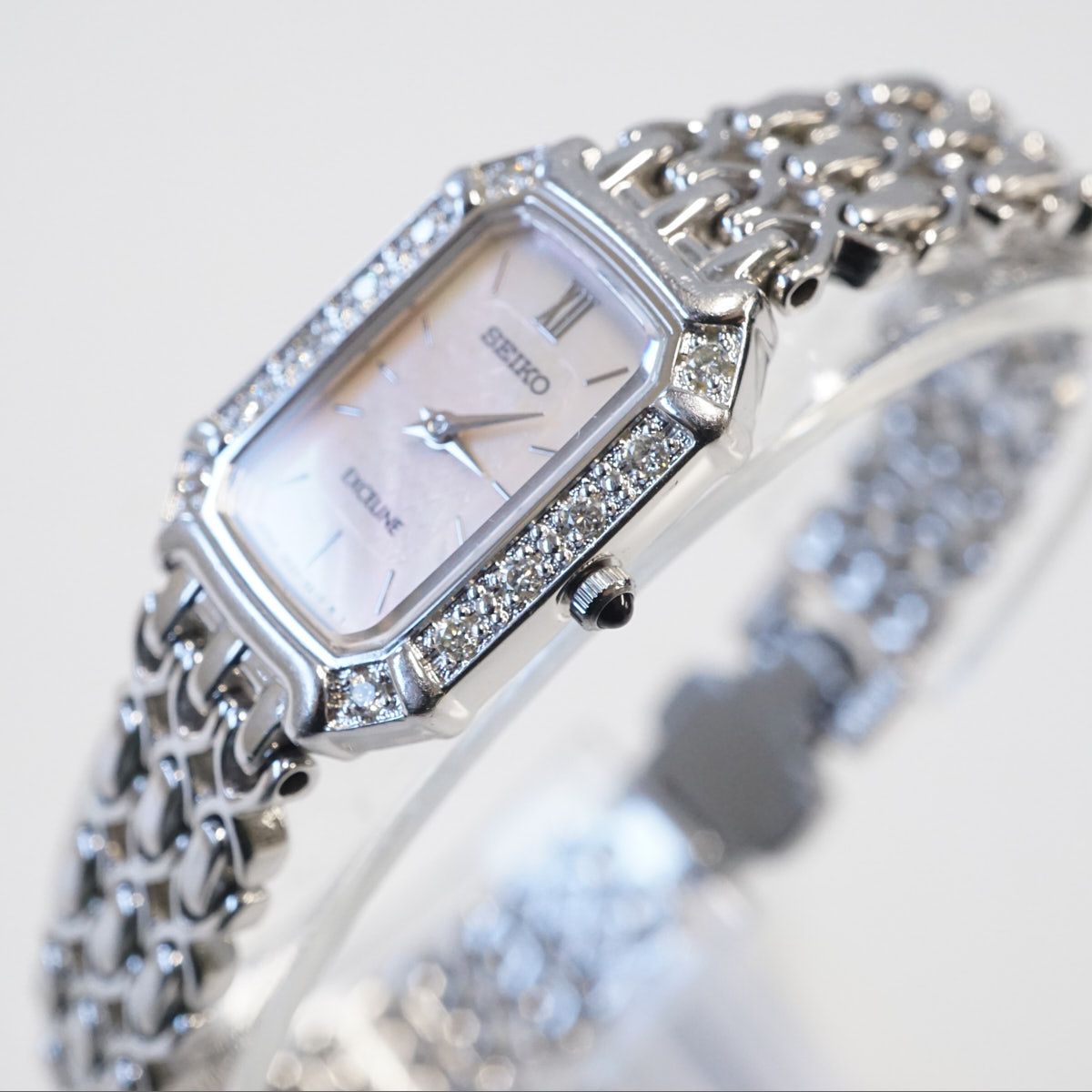 美品 エクセリーヌ セイコー スクエア ダイヤベゼル シェル 腕時計 H113 SEIKO - 美品 エクセリーヌ セイコー スクエア ダイヤベゼル シェル