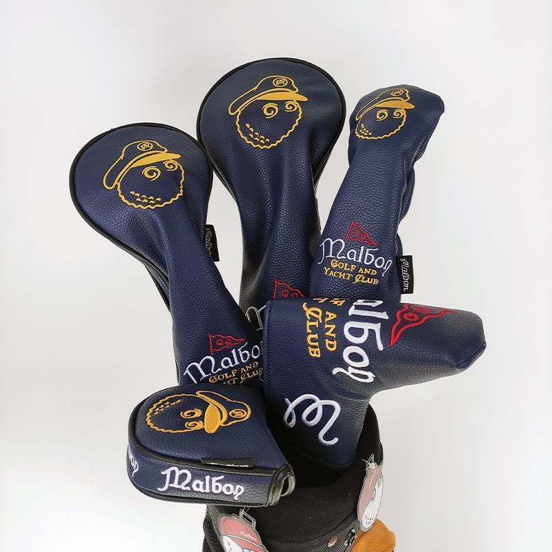 【5点セット】ヘッドカバー MALBON GOLF ネイビー
