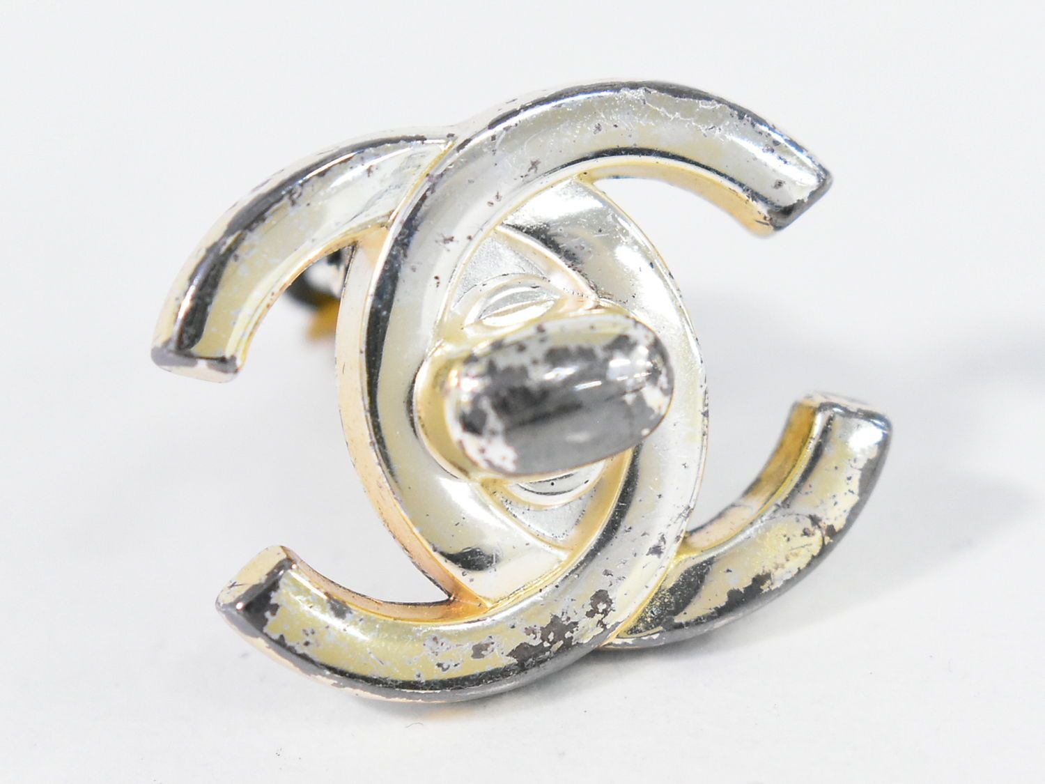 本物 シャネル CHANEL ココマーク ターンロック モチーフ イヤリング  