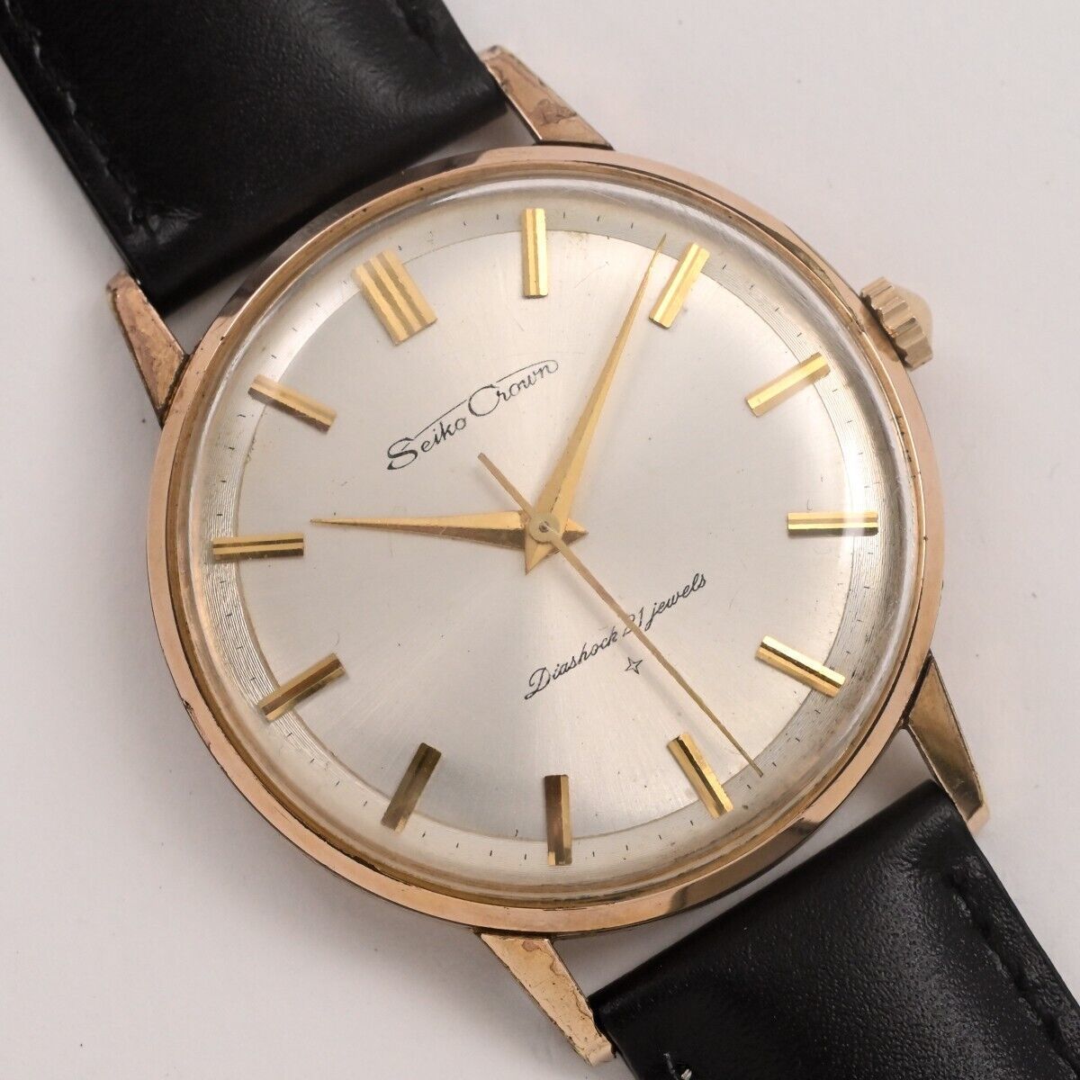 ヴィンテージ 【SEIKO】セイコー CROWN 21 Jewels Hand-Winding Gold