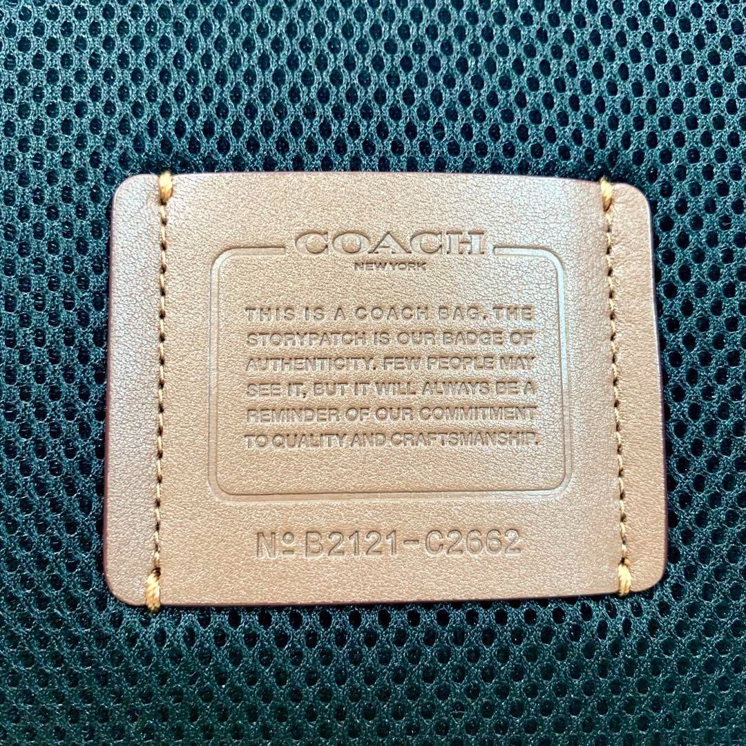 COACH ロゴパターン レザーバックパック