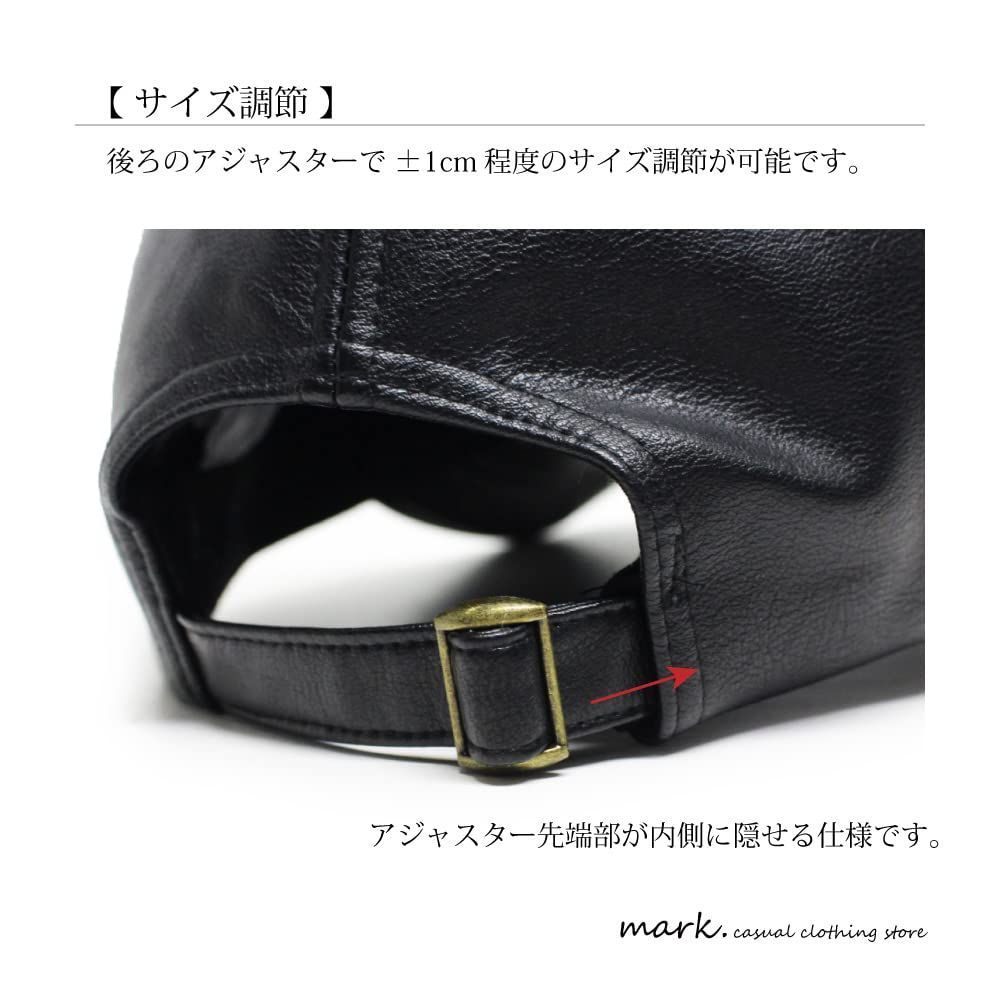 COLLECTION エコレザー BLACK 別注企画 MARK.HATS フェイクレザー