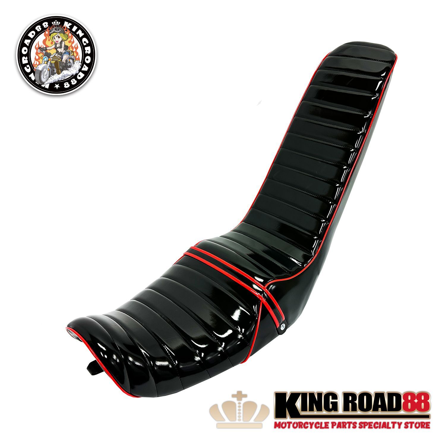 GS 400黒赤エナメル三段シート(希少40センチ特注)