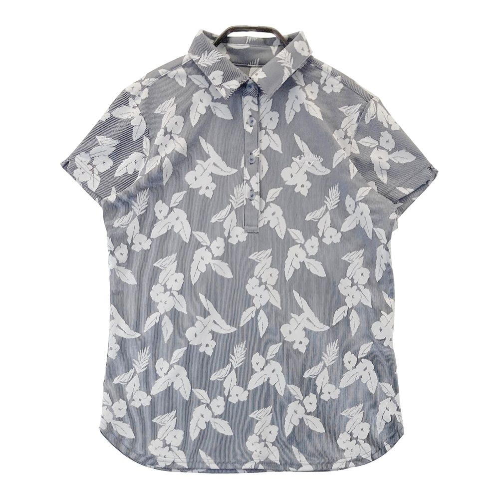 サイズ：L CALLAWAY キャロウェイ 半袖ポロシャツ ストライプ×花柄