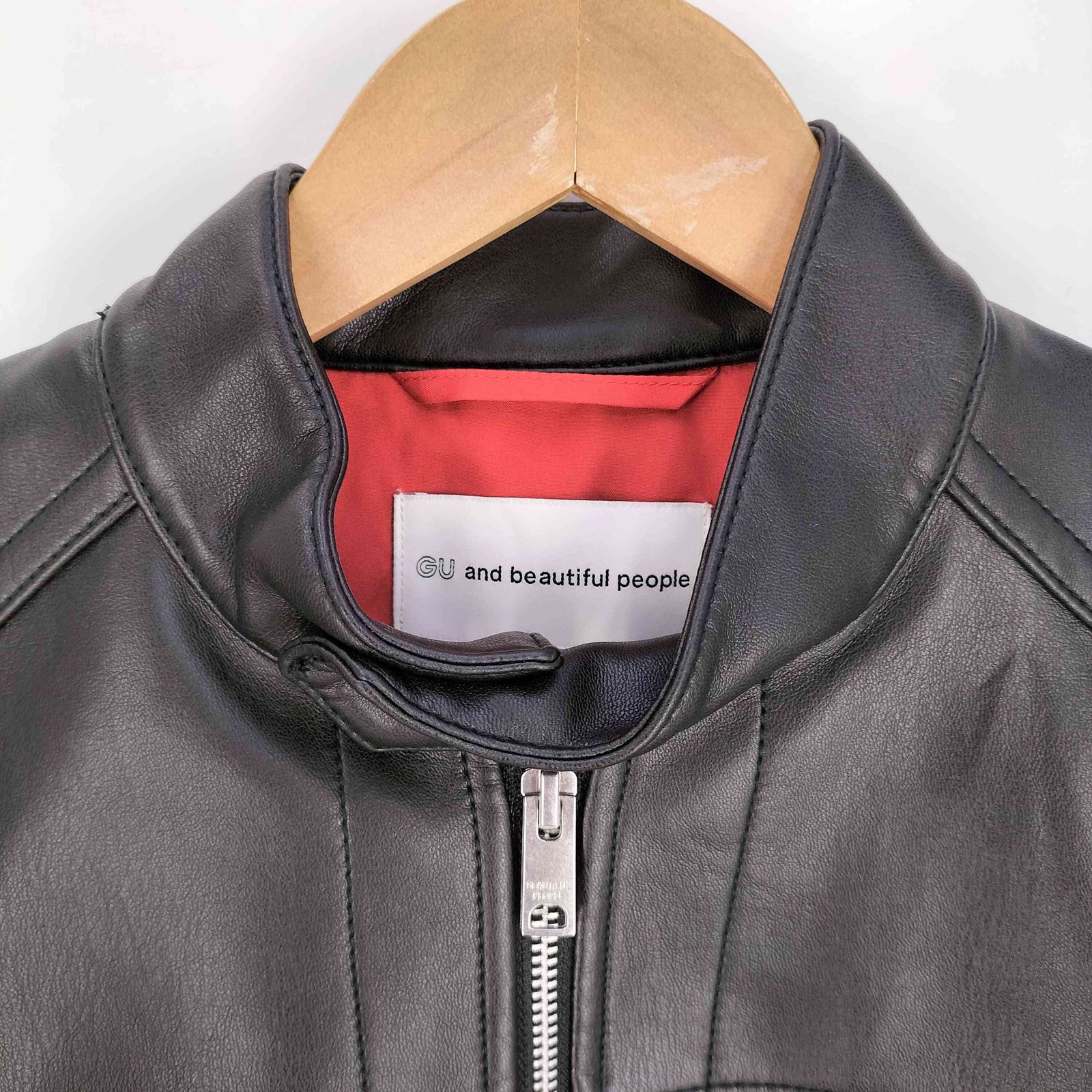 ビューティフルピープル　XXL 新品未開封　レディースシングルライダースブルゾン Liugoo Leathers LIUGOO 本革 オーバーサイズダブルライダース