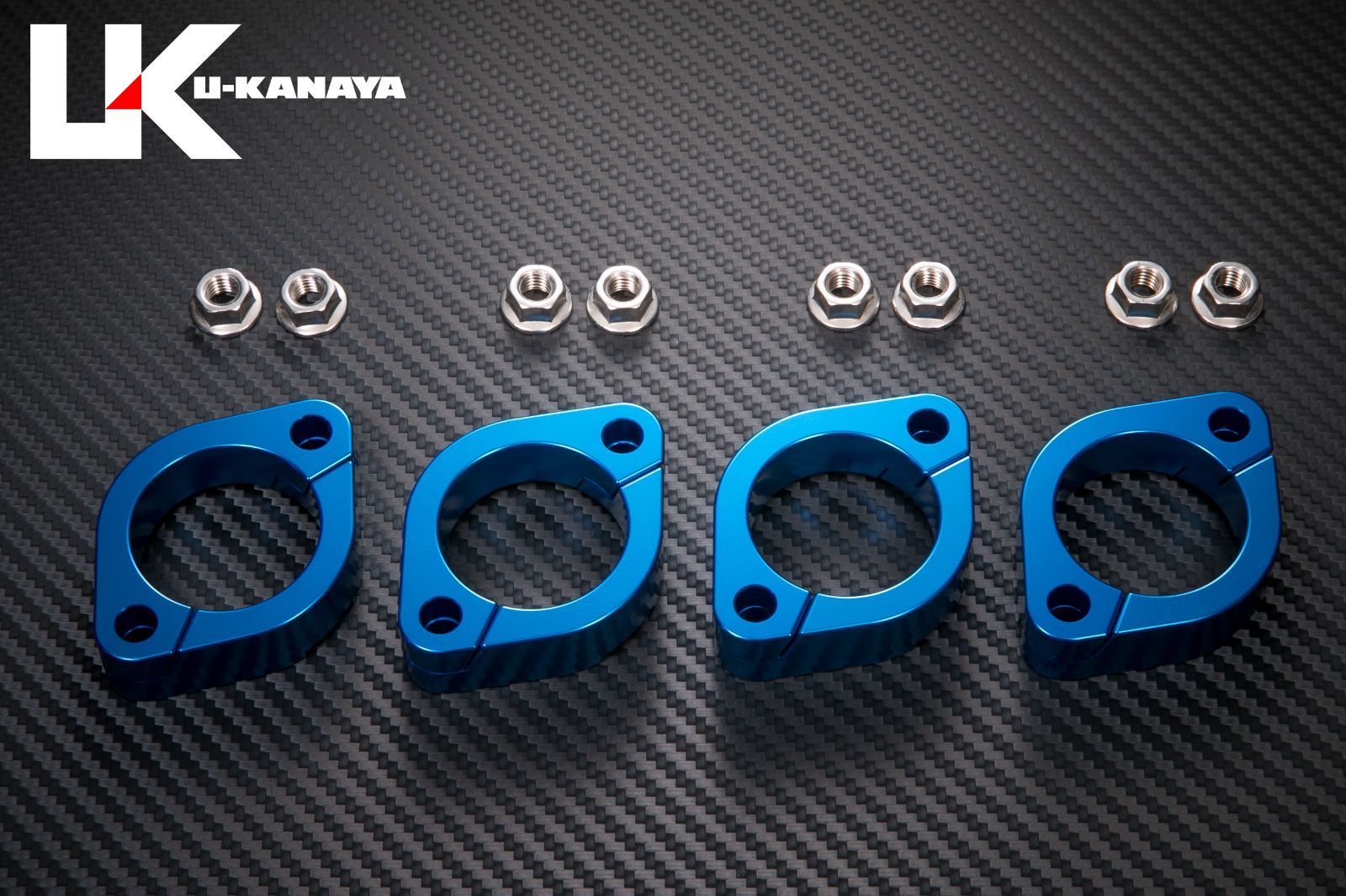 U-KANAYA ユーカナヤ アルミ エキゾーストフランジ ブルー GPZ400R